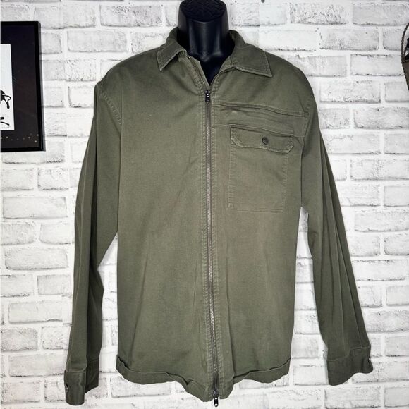 Express Olive Green Zip-Up Jacket, Military Size XL - Picture 1 of 5